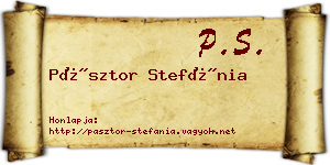 Pásztor Stefánia névjegykártya