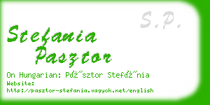 stefania pasztor business card